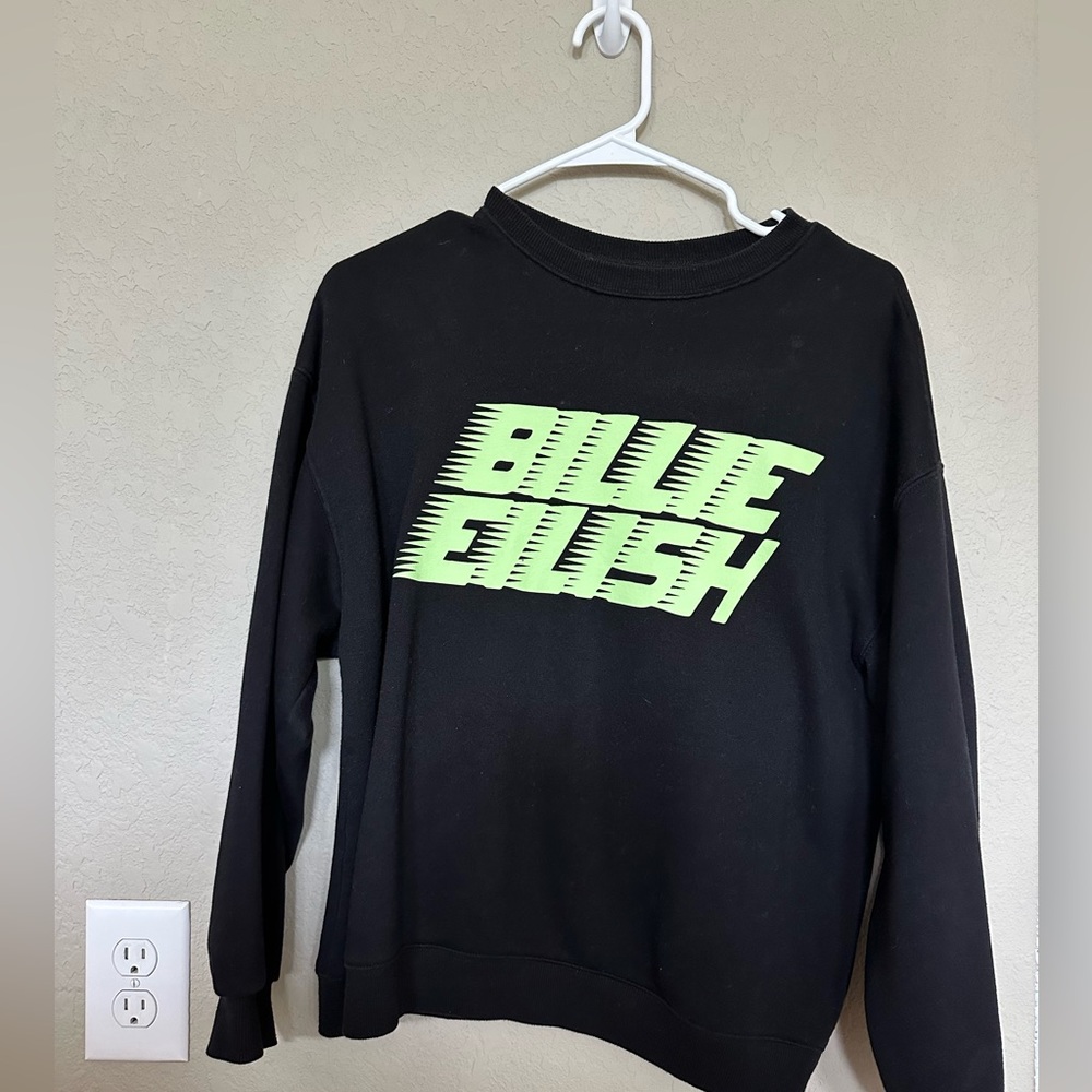 Billie eilish sweater black and neon green